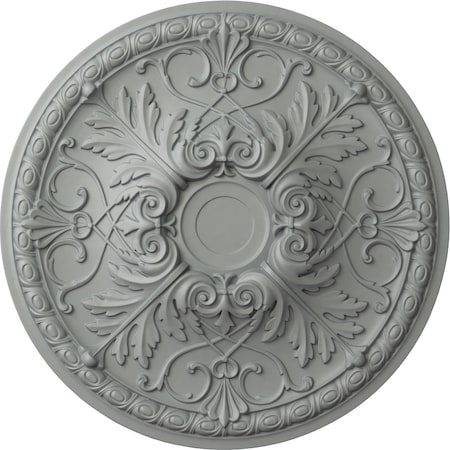 Ekena Millwork Tristan Ceiling Medallion (Fits Canopies up to 6 1/4"), 32 3/8"OD x 3 1/2"P, Primed White CM32TN